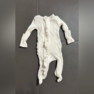 Spearmint love footie pj onesie with ruffles